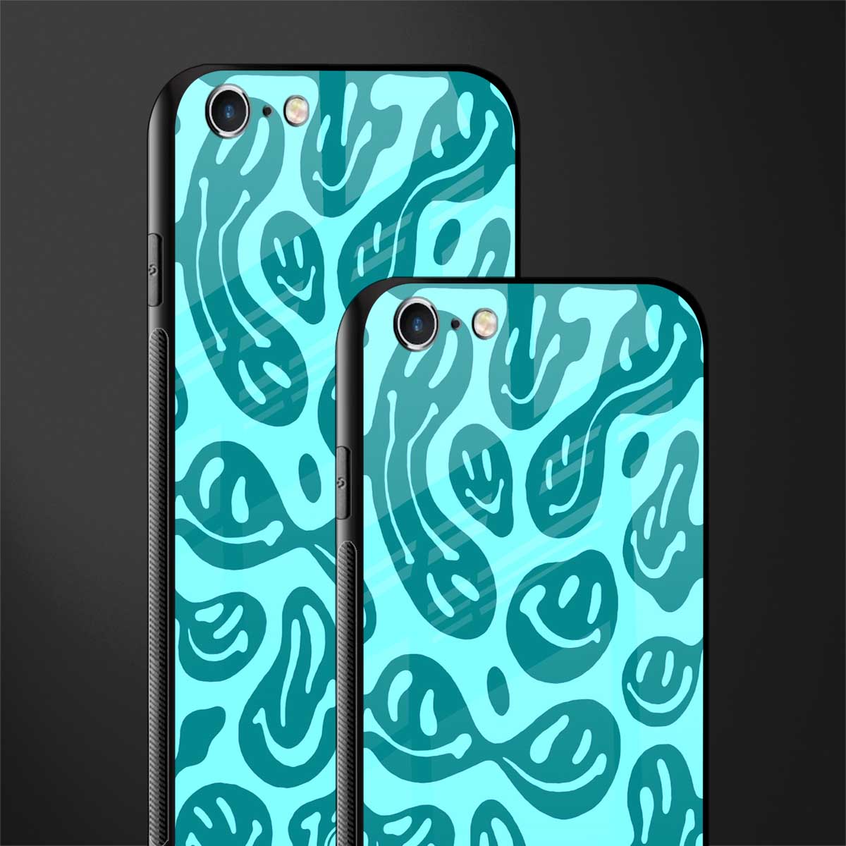 acid smiles turquoise edition glass case for iphone 6 plus image-2