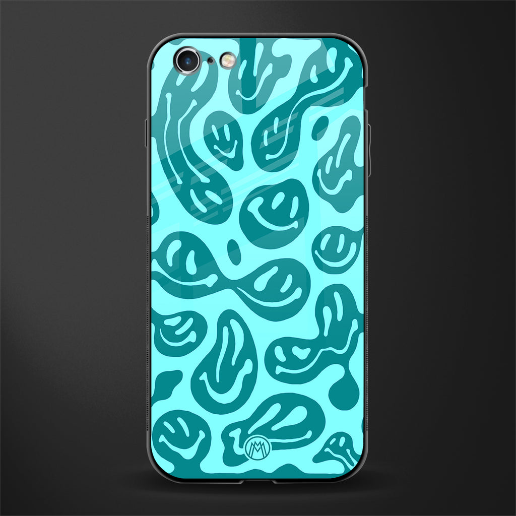 acid smiles turquoise edition glass case for iphone 6 plus image