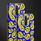 acid smiles yellow blue glass case for poco x2 image-2