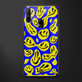 acid smiles yellow blue glass case for realme narzo 10a image