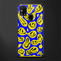 acid smiles yellow blue glass case for samsung galaxy m31 prime edition image