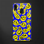 acid smiles yellow blue glass case for samsung galaxy m10s image
