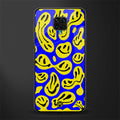 acid smiles yellow blue glass case for redmi note 9 pro image