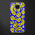acid smiles yellow blue glass case for redmi note 9 pro image