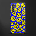 acid smiles yellow blue glass case for realme 6i image