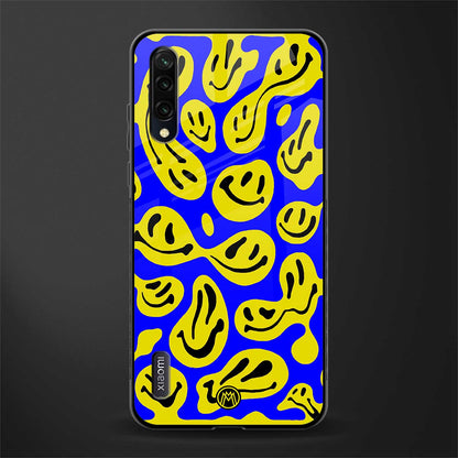 acid smiles yellow blue glass case for mi a3 redmi a3 image