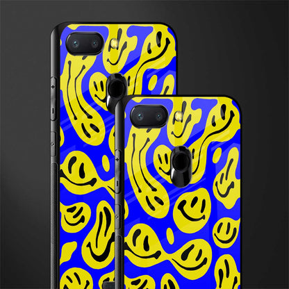 acid smiles yellow blue glass case for redmi 6 image-2
