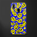 acid smiles yellow blue glass case for realme 3 pro image
