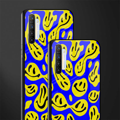 acid smiles yellow blue glass case for realme x2 image-2