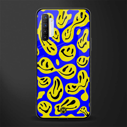 acid smiles yellow blue glass case for realme x2 image