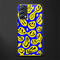 acid smiles yellow blue glass case for oppo f19 image