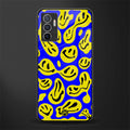 acid smiles yellow blue glass case for vivo v23e image