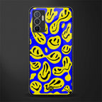 acid smiles yellow blue glass case for vivo v23e image