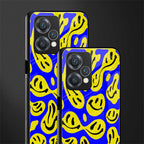 acid smiles yellow blue back phone cover | glass case for realme 9 pro 5g