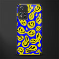 acid smiles yellow blue glass case for poco m4 pro 5g image