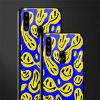 acid smiles yellow blue glass case for samsung galaxy a20s image-2