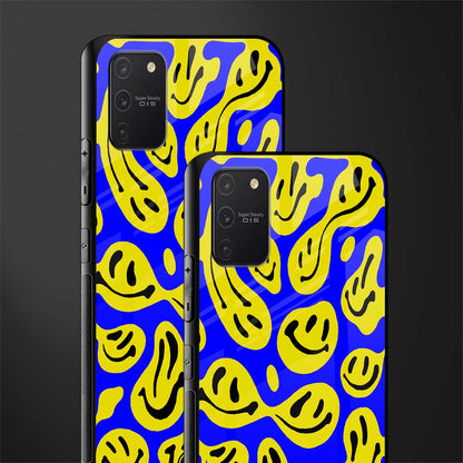 acid smiles yellow blue glass case for samsung galaxy s10 lite image-2