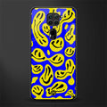 acid smiles yellow blue glass case for redmi note 9 image