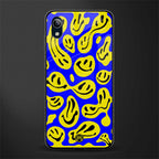 acid smiles yellow blue glass case for vivo y91i image