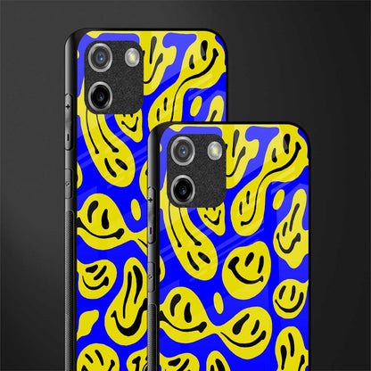acid smiles yellow blue glass case for realme c11 image-2
