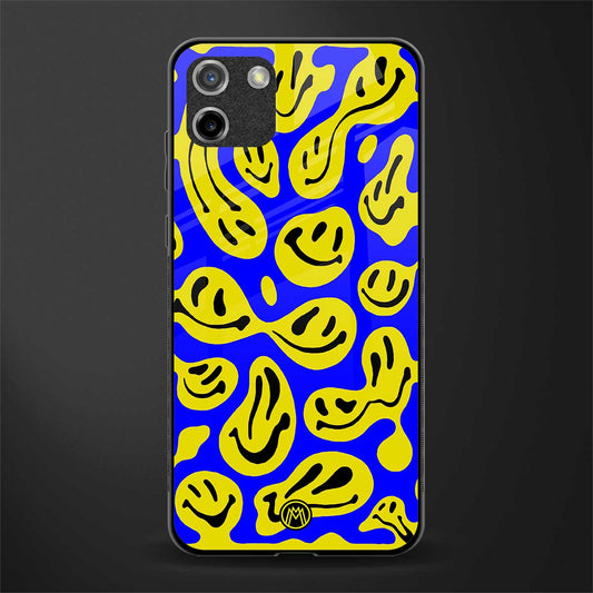 acid smiles yellow blue glass case for realme c11 image