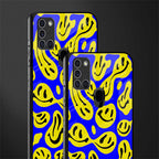 acid smiles yellow blue glass case for samsung galaxy a21s image-2