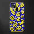 acid smiles yellow blue glass case for realme narzo 20 image