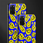 acid smiles yellow blue glass case for samsung galaxy s20 plus image-2