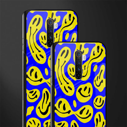 acid smiles yellow blue glass case for realme x2 pro image-2
