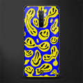 acid smiles yellow blue glass case for realme x2 pro image