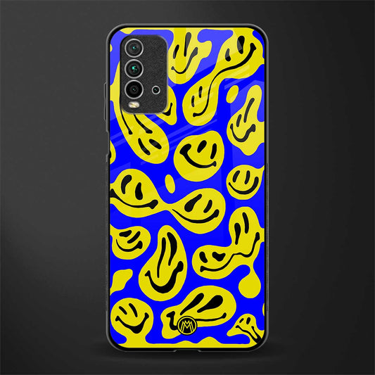 acid smiles yellow blue glass case for redmi 9 power image