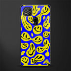 acid smiles yellow blue glass case for redmi 9 image