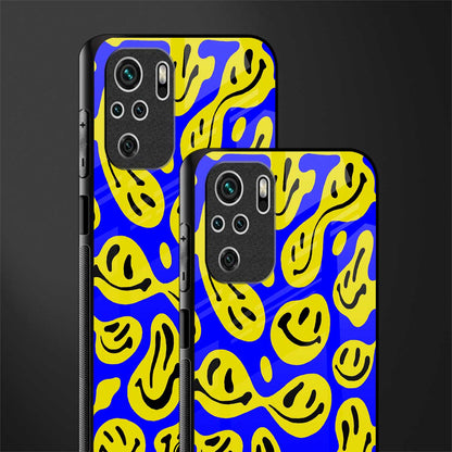 acid smiles yellow blue glass case for redmi note 10s image-2