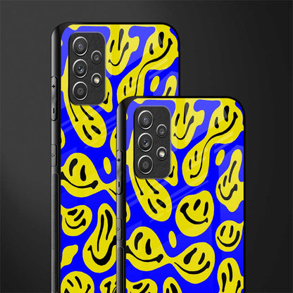 acid smiles yellow blue glass case for samsung galaxy a32 4g image-2