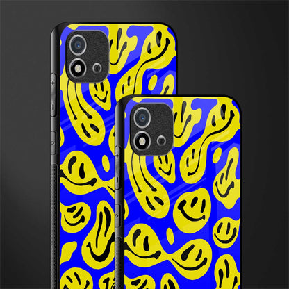 acid smiles yellow blue glass case for realme c20 image-2