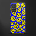 acid smiles yellow blue glass case for mi 10t pro image