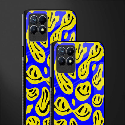 acid smiles yellow blue glass case for realme narzo 50 image-2