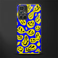 acid smiles yellow blue glass case for redmi 10 prime image
