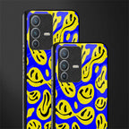 acid smiles yellow blue glass case for vivo v23 pro 5g image-2