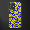 acid smiles yellow blue glass case for vivo v23 pro 5g image