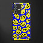acid smiles yellow blue glass case for vivo v23 pro 5g image