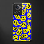 acid smiles yellow blue back phone cover | glass case for oneplus 10r 5g