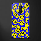 acid smiles yellow blue glass case for oneplus 8 pro image