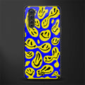 acid smiles yellow blue glass case for oneplus nord ac2001 image