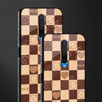 aesthetic bear pattern brown edition glass case for poco x2 image-2