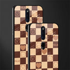 aesthetic bear pattern brown edition glass case for oppo f11 pro image-2