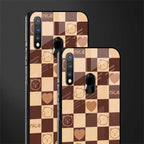 aesthetic bear pattern brown edition glass case for vivo u20 image-2