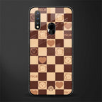 aesthetic bear pattern brown edition glass case for vivo y19 image