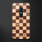 aesthetic bear pattern brown edition glass case for vivo v17 pro image