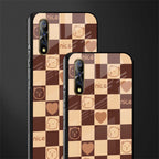 aesthetic bear pattern brown edition glass case for vivo s1 image-2